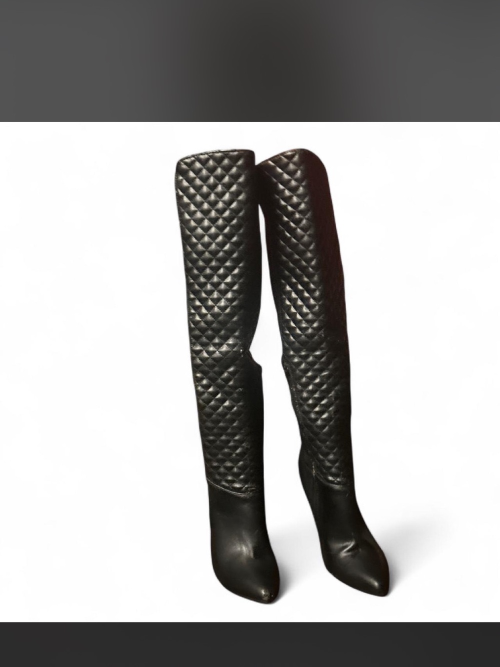 💎Quilted Over-the-Knee Women's Boots - Black 🌸 Size 6